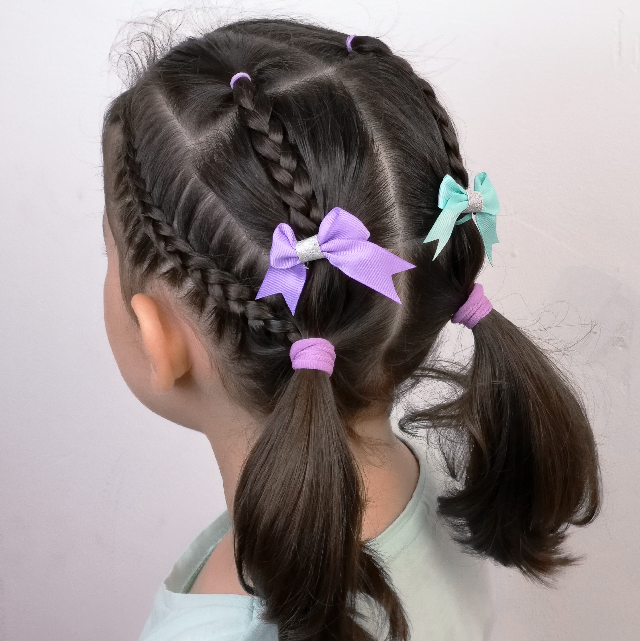 Peinados lindos con coletas y ligas para niñas con cabello largo   Manoslindascom