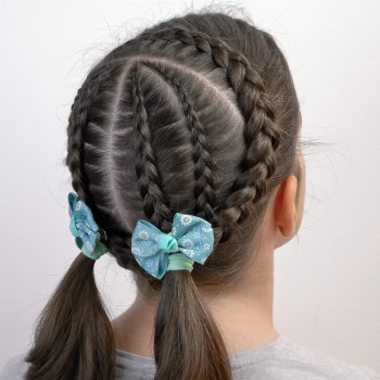 Trenzas Pegadas Para Niñas Con Dos Coletas Pequeinados