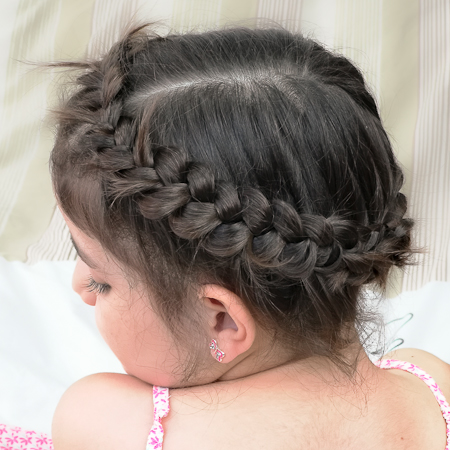 Trenza Griega para niñas con cabello corto - Pequeinados