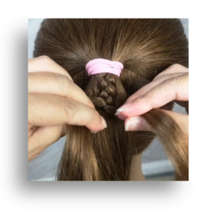 trenza básica invertida