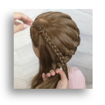 trenza francesa en abanico