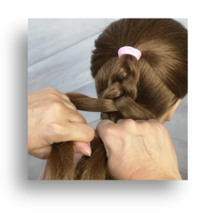 trenza invertida de puño